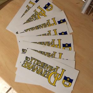 University of Delaware cling stickers